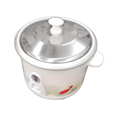 หม้อหุงข้าว MANUAL 1.8 ลิตร SKG SK-518 ลายปลาทอง สีขาว_3