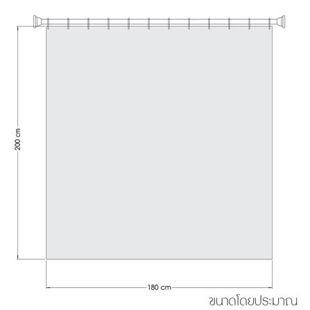 ม่านห้องน้ำ PVC WSP SCB-3M/WHITE 180x200 ซม._4