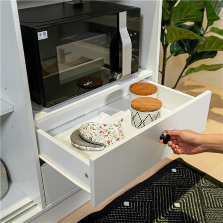 ตู้เตี้ยบานผสม SB FURNITURE ROBUS 19237497 160 ซม. สีขาว_4