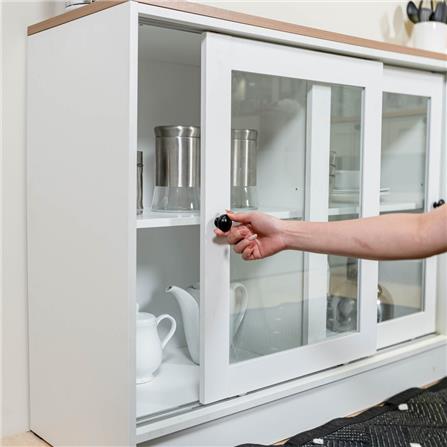 ตู้เตี้ยบานผสม SB FURNITURE ROBUS 19237497 160 ซม. สีขาว_5