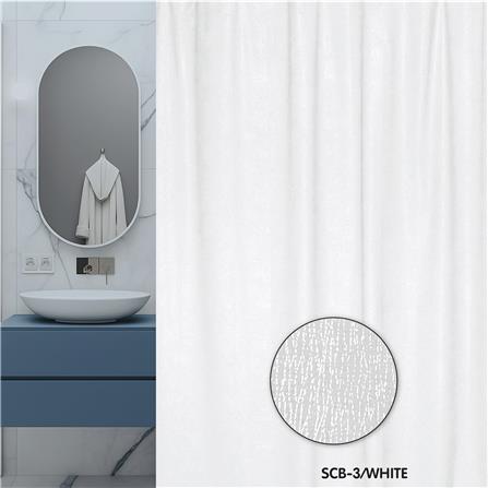 ม่านห้องน้ำ PVC WSP SCB-3/WHITE 180x180 ซม._4