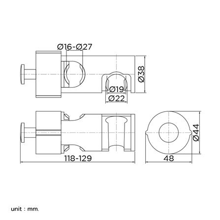 ขอแขวนราวเลื่อนฝักบัว KARAT FAUCET KP-01-910-50 สีโครม_5