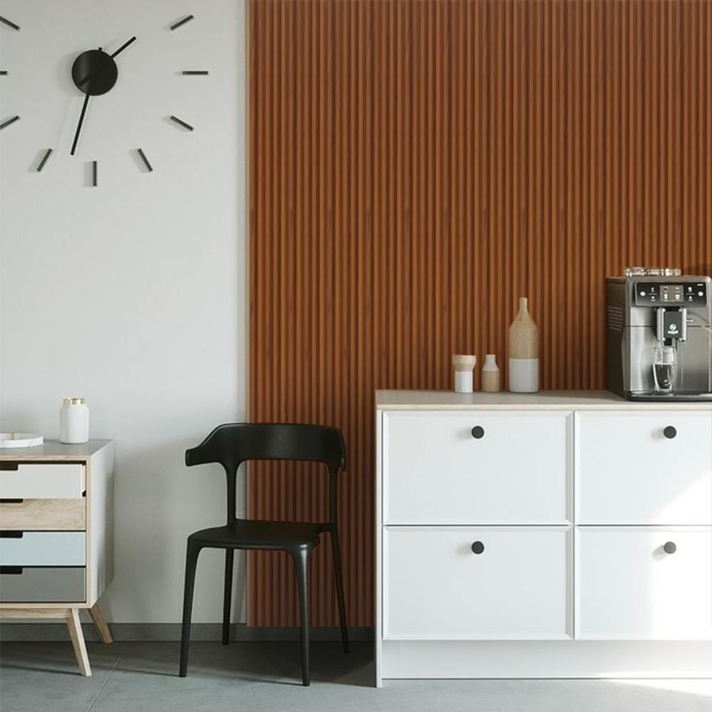 แผ่นผนัง PVC INOVAR FLOOR WPG863A 14.7x1.9x240 ซม. สี BURMESE TEAK