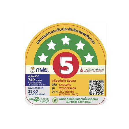 เครื่องซักผ้าฝาหน้า SAMSUNG WF90F25ADSST 25 กก. 1100RPM อินเวอร์เตอร์ สีดำ_4