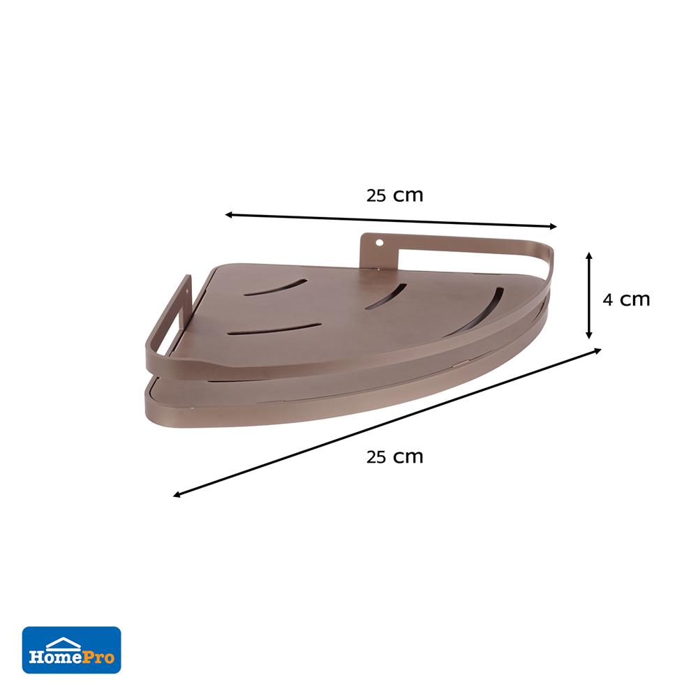 ชั้นแขวนเข้ามุม 1 ชั้น MOYA K250417T สีบรอนซ์ทอง
