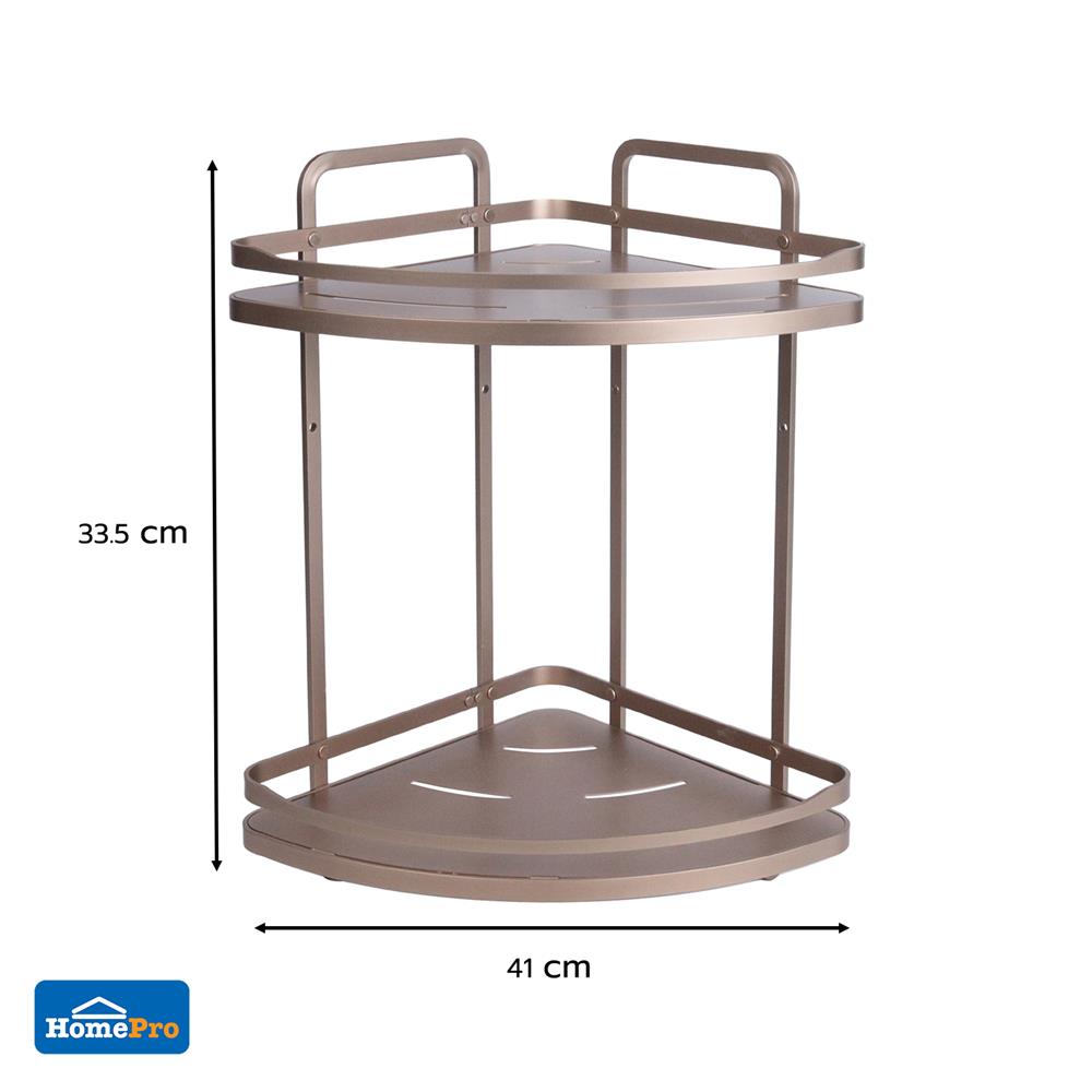ชั้นแขวนเข้ามุม 2 ชั้น MOYA K250425T สีบรอนซ์ทอง