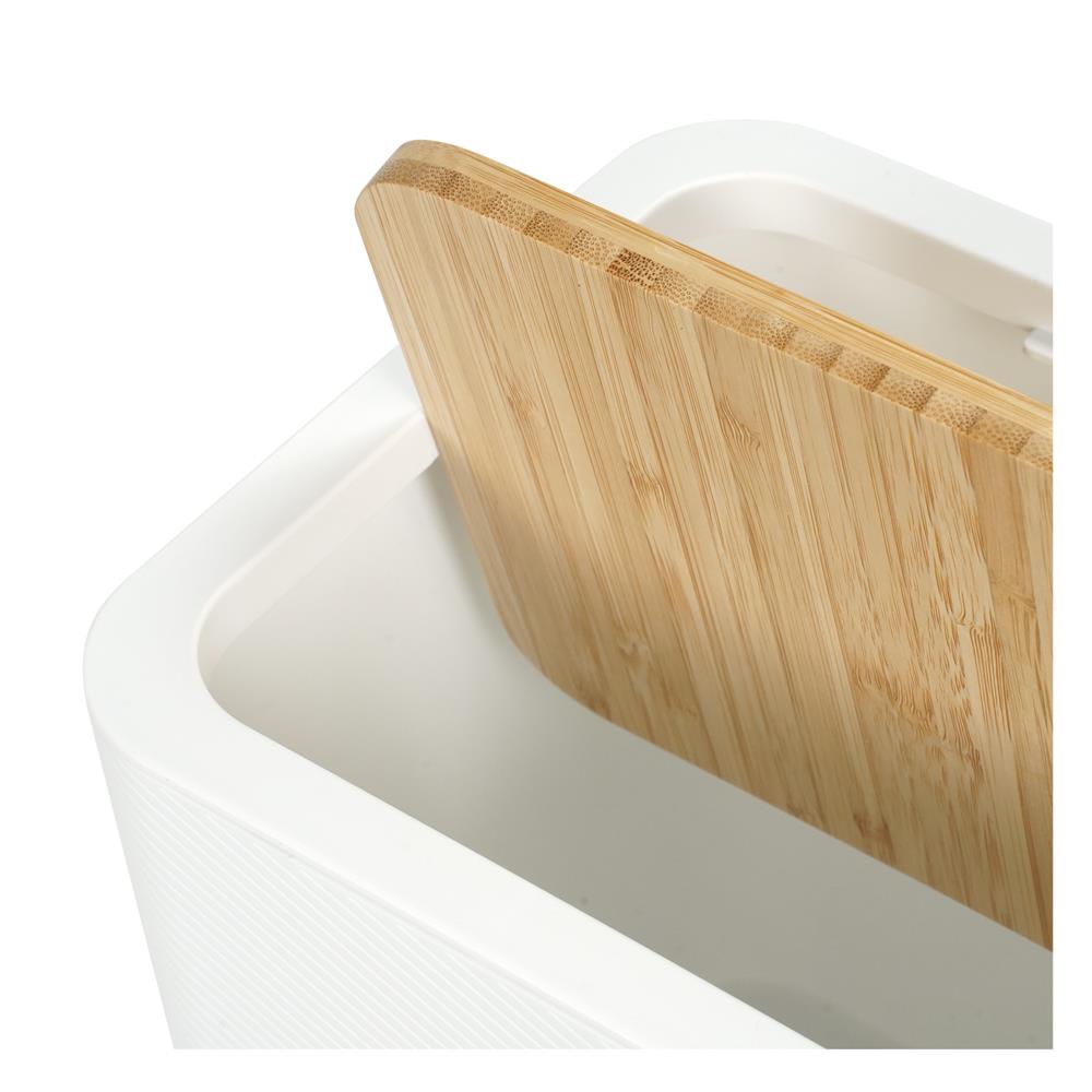 ถังขยะเหลี่ยมฝาสวิง ACCO MOKU 7.5 ลิตร สีขาว