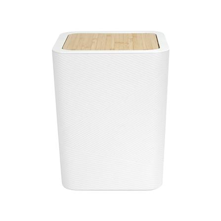 ถังขยะเหลี่ยมฝาสวิง ACCO MOKU 7.5 ลิตร สีขาว_1