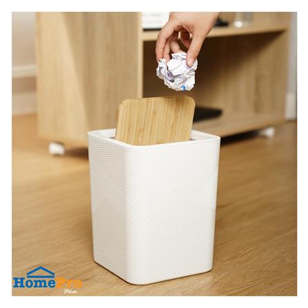 ถังขยะเหลี่ยมฝาสวิง ACCO MOKU 7.5 ลิตร สีขาว_3