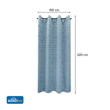 ผ้าม่าน EYELET HOME LIVING STYLE CORDY UV 150X220 ซม. สีฟ้า_4
