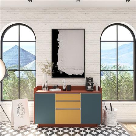 ตู้เตี้ยบานผสม SB FURNITURE HAVEN 19211477 160 ซม. สีแดง_1