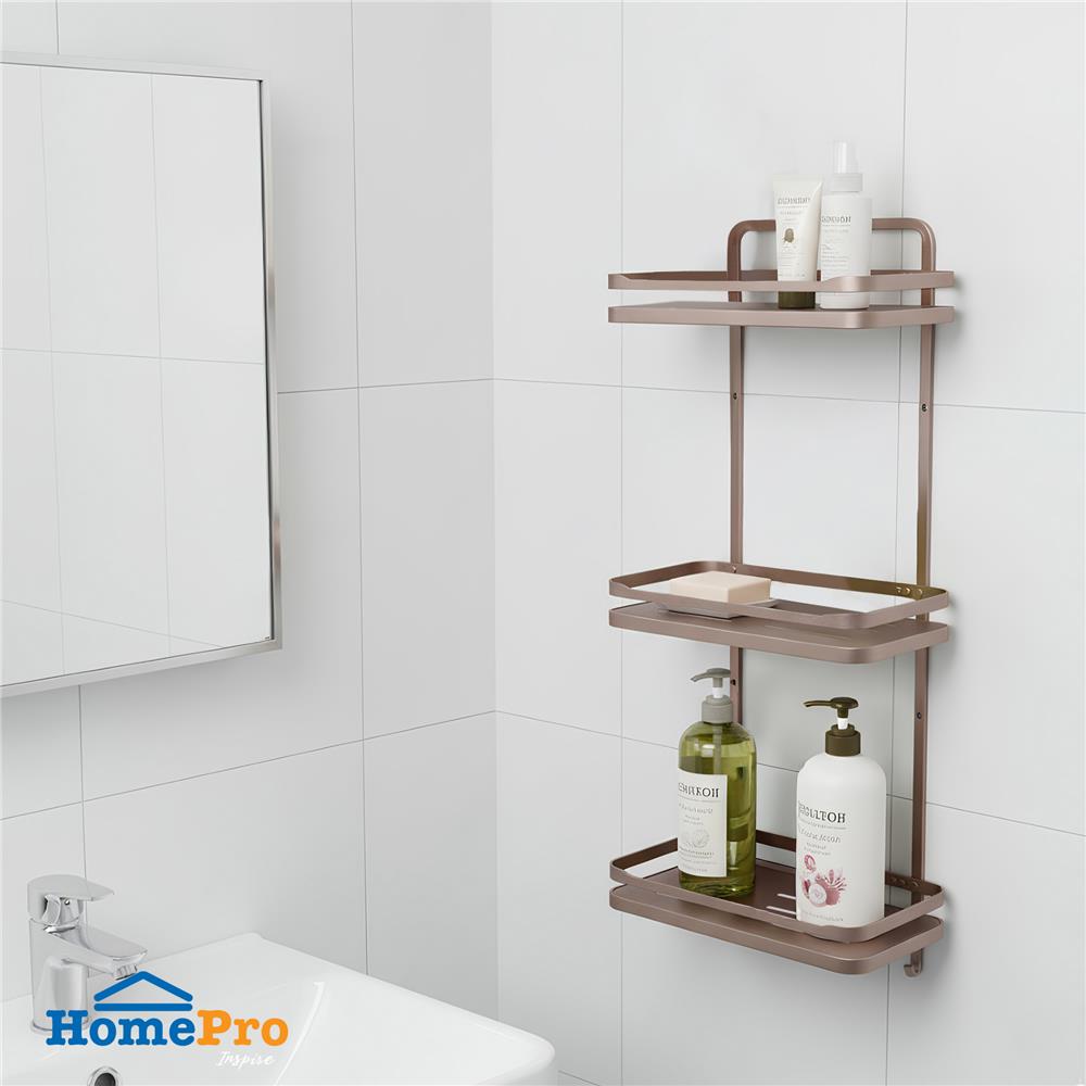 ชั้นแขวนติดผนัง 3 ชั้น MOYA K250428T สีบรอนซ์ทอง