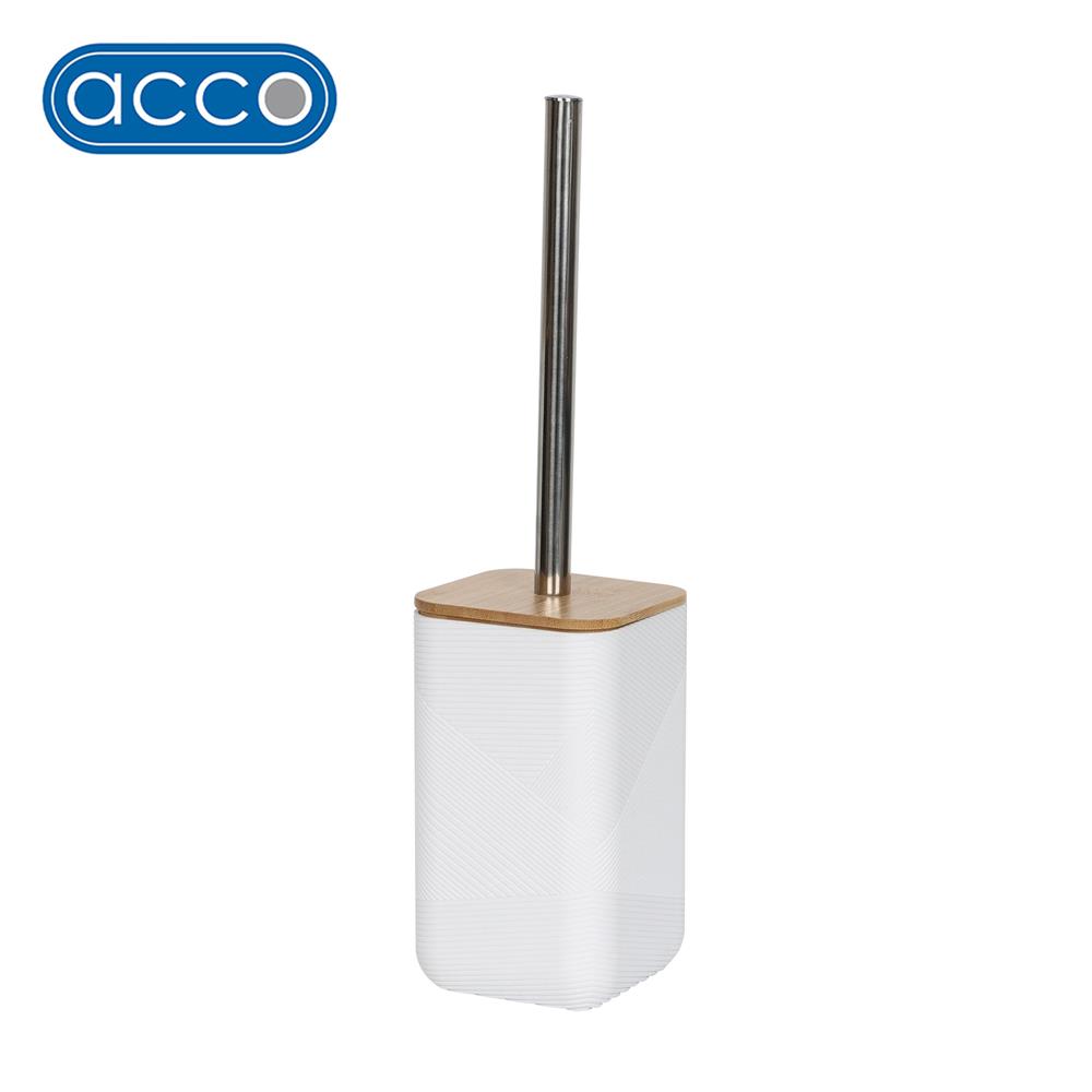 ชุดแปรงล้างสุขภัณฑ์เหลี่ยมพร้อมฐาน ACCO MOKU สีขาว