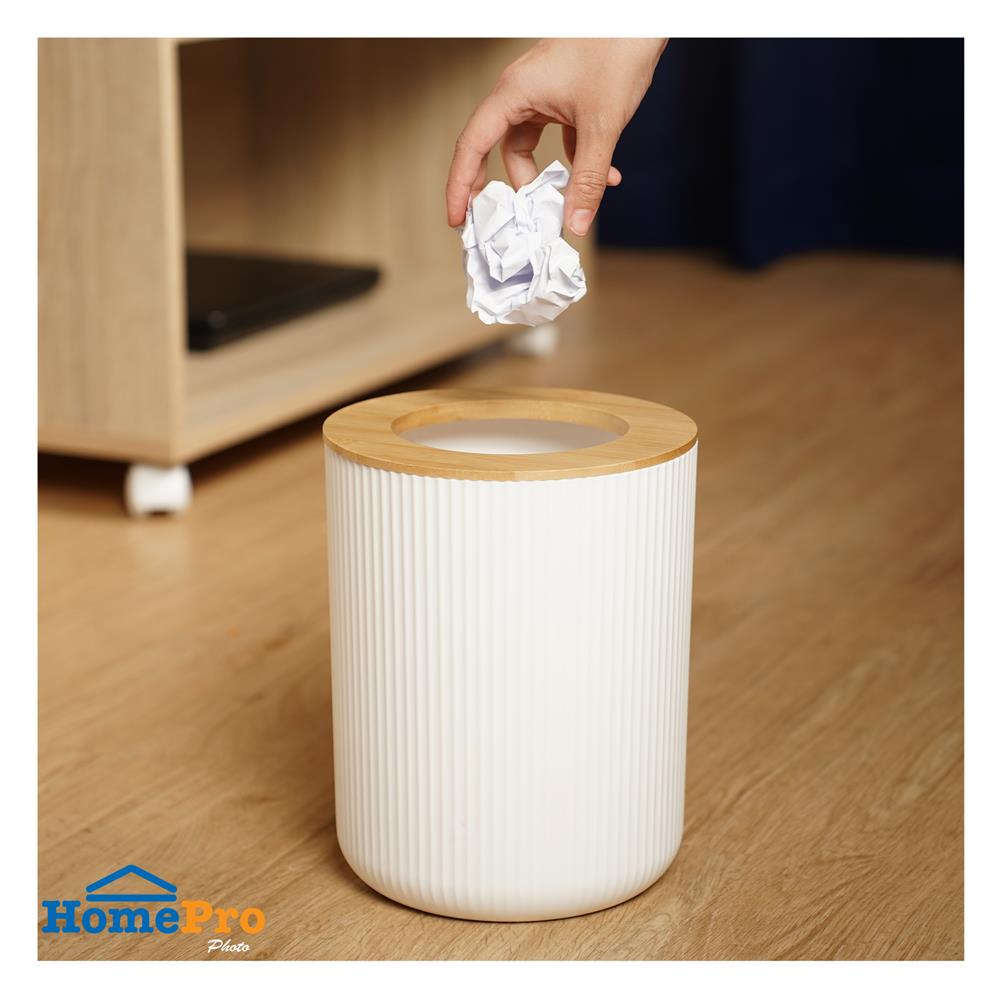 ถังขยะกลม ACCO MOKU 6 ลิตร สีขาว