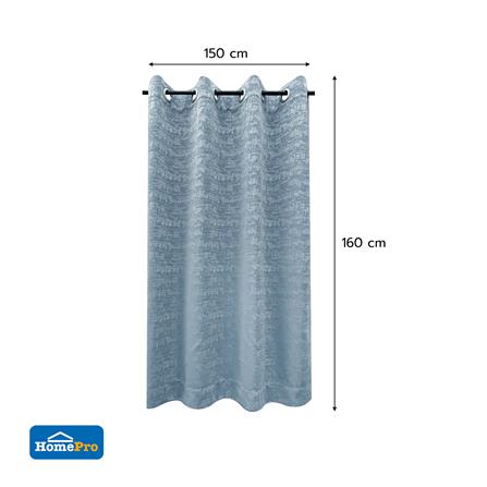 ผ้าม่าน EYELET HOME LIVING STYLE CORDY UV 150X160 ซม. สีฟ้า_4