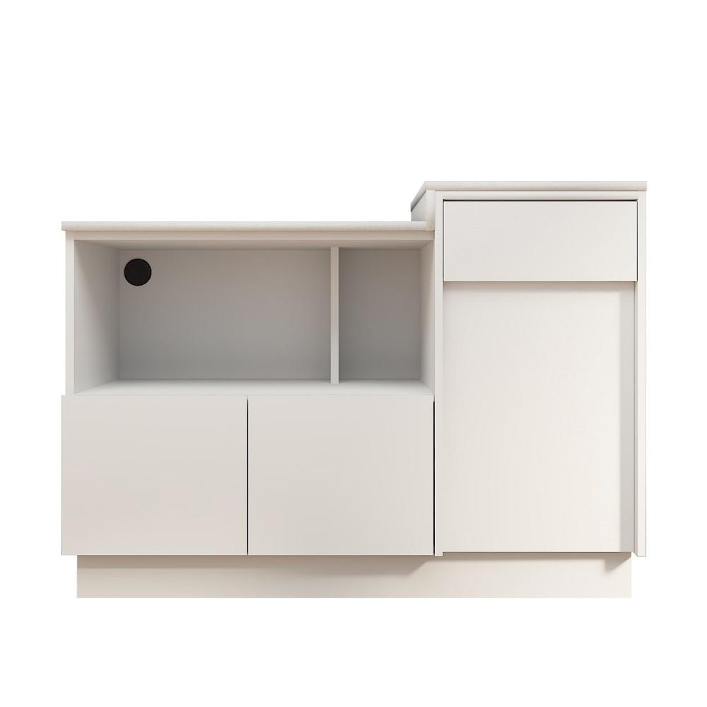 ตู้เตี้ยบานผสม SB FURNITURE DENKI 19241916 120 ซม. สีขาว