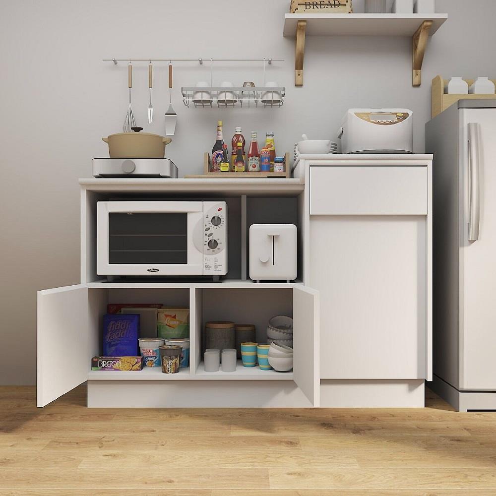 ตู้เตี้ยบานผสม SB FURNITURE DENKI 19241916 120 ซม. สีขาว