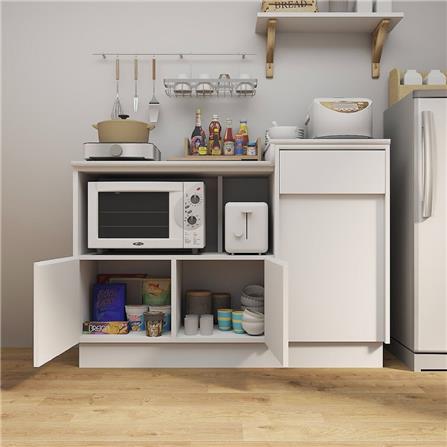 ตู้เตี้ยบานผสม SB FURNITURE DENKI 19241916 120 ซม. สีขาว_2