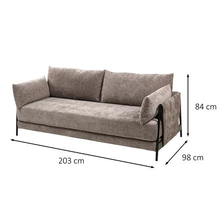 โซฟาเบด 3 ที่นั่ง FURDINI BOSCO สีเทา_9