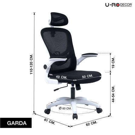 เก้าอี้สำนักงาน U-RODECOR GARDA สีดำ_13