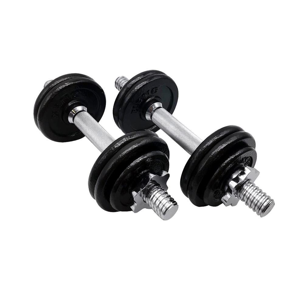 ชุดดัมเบลเกลียวล็อกพร้อมกล่อง KING 15 กก.