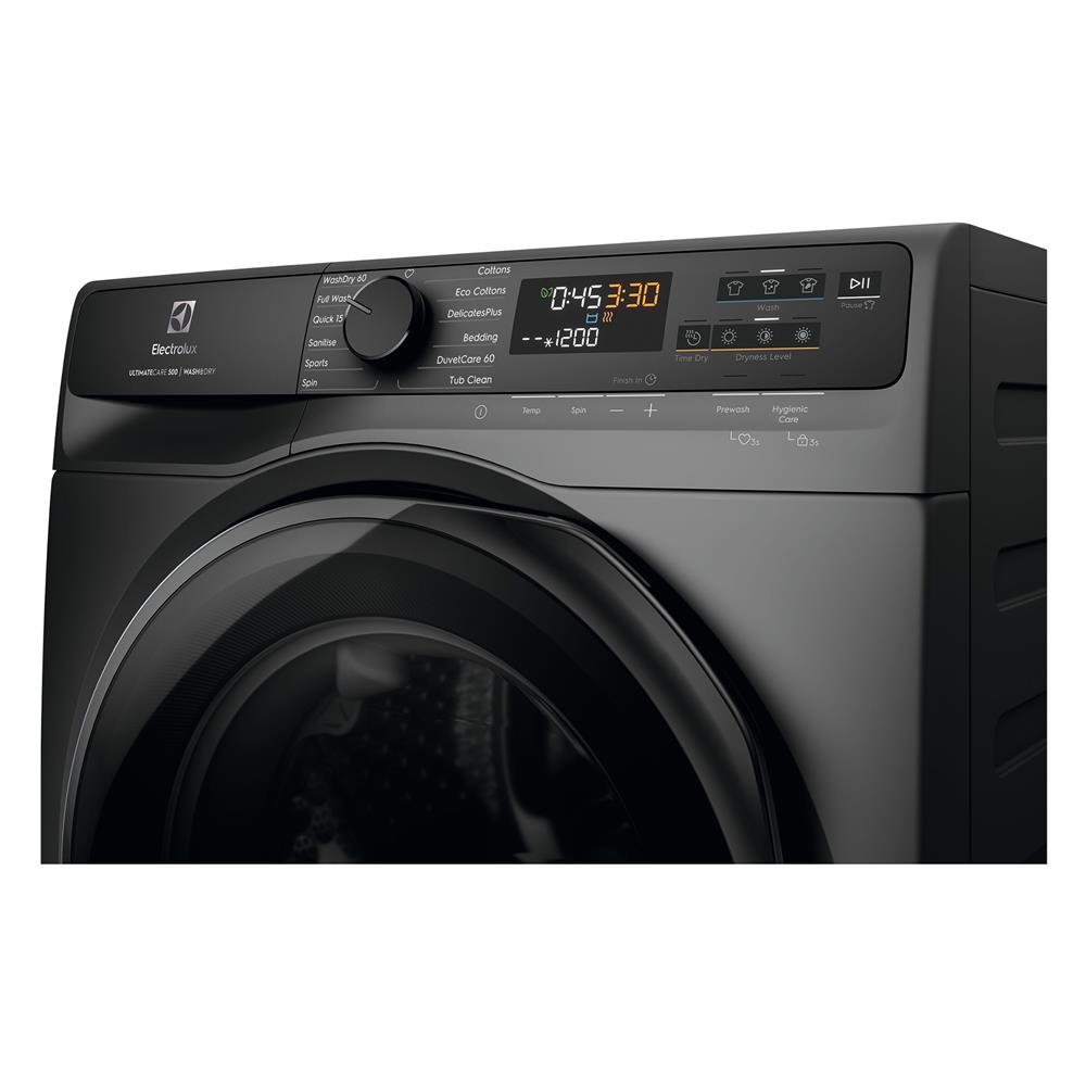 เครื่องซักอบผ้าฝาหน้าพร้อมขาตั้ง ELECTROLUX EWW1343P5SC 13/9 กก. 1400RPM อินเวอร์เตอร์ สีเทาเข้ม