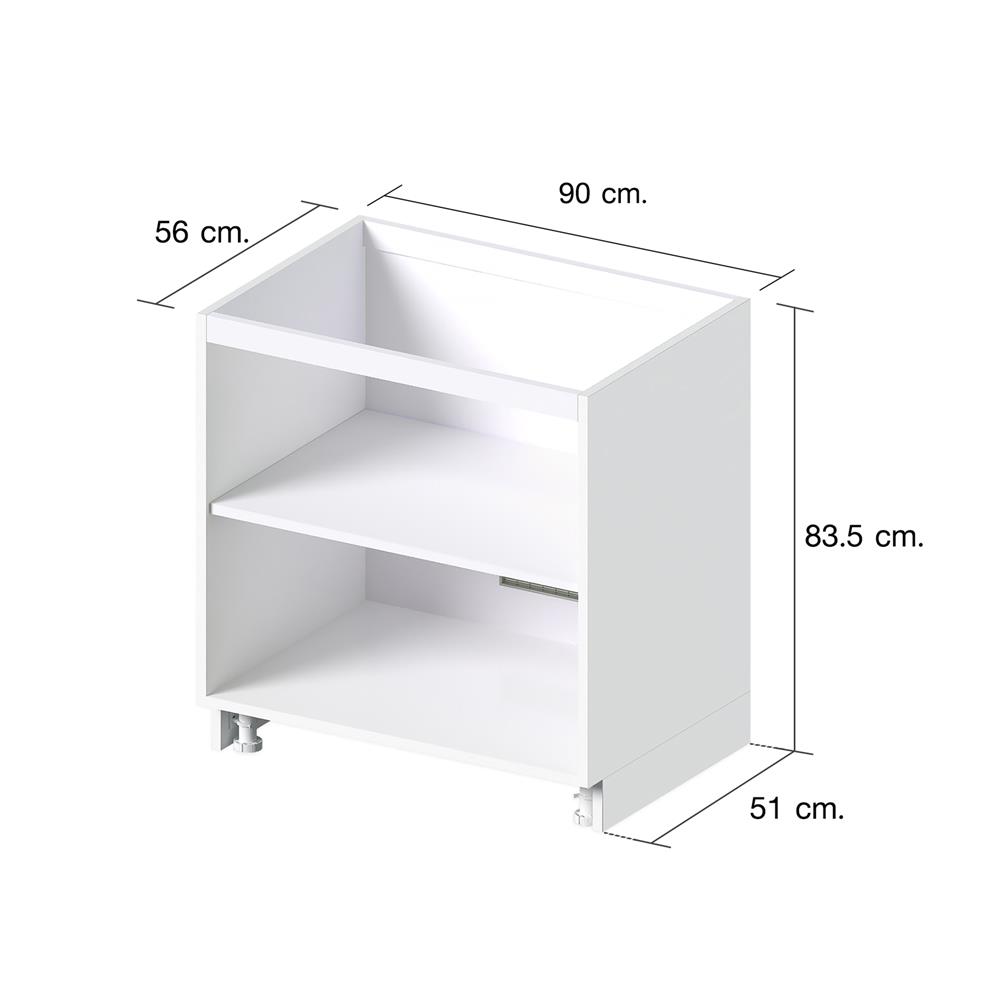 โครงตู้ล่างบานคู่ CABIN UPVC 90x83.5 ซม. สีขาว