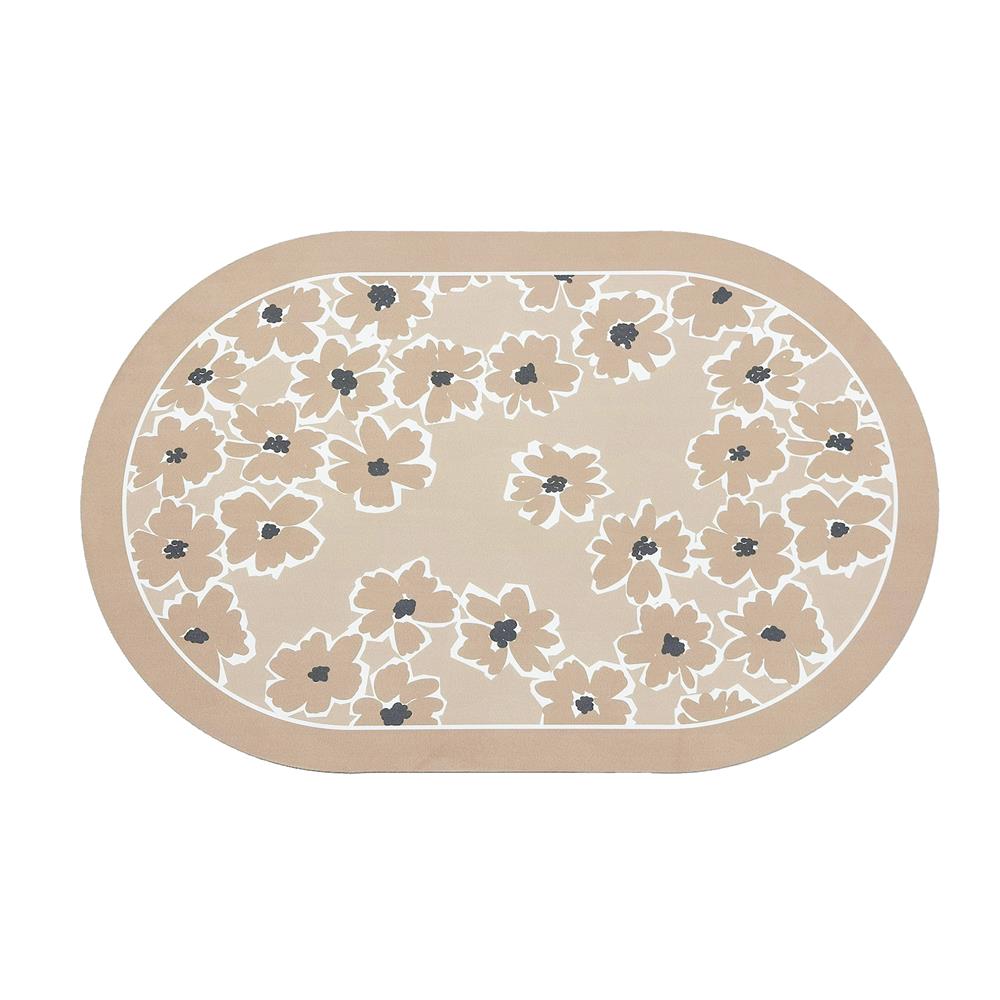 พรมพียู HOME LIVING STYLE FLORA 45x70 ซม. สีน้ำตาลอ่อน