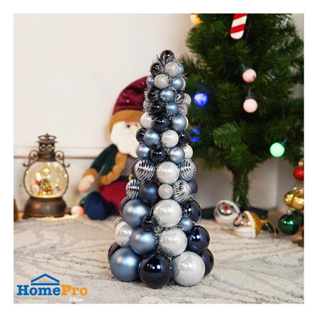 ต้นคริสต์มาสบอล HOME LIVING STYLE 18.3x39.5 ซม. สีเงิน/ฟ้า_3