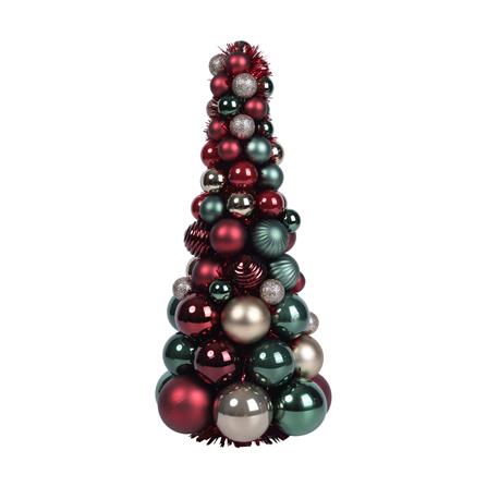 ต้นคริสต์มาสบอล HOME LIVING STYLE 18.3x39.5 ซม. สีแดง/เขียว_0