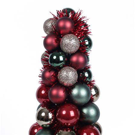 ต้นคริสต์มาสบอล HOME LIVING STYLE 18.3x39.5 ซม. สีแดง/เขียว_1