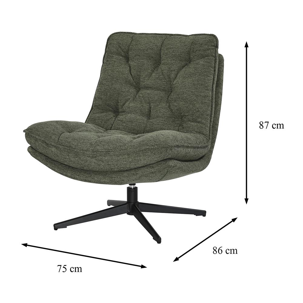 เก้าอี้พักผ่อนหมุนได้ FURDINI MONZA สีเขียวเข้ม