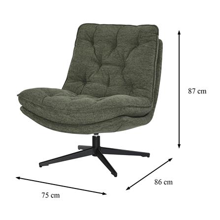 เก้าอี้พักผ่อนหมุนได้ FURDINI MONZA สีเขียวเข้ม_6