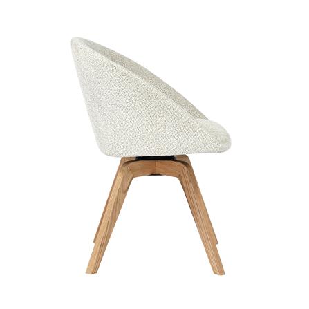 เก้าอี้ทานข้าวหมุนได้ FURDINI MIRA สีเบจ_2