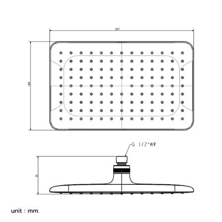 ฝักบัวก้านแข็ง AMERICAN STANDARD A-952-234-BK_1