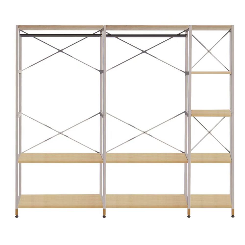 ตู้เสื้อผ้าบานโล่ง พร้อมชั้นวาง FURDINI HOLI 213 ซม. สี PINE/ขาว