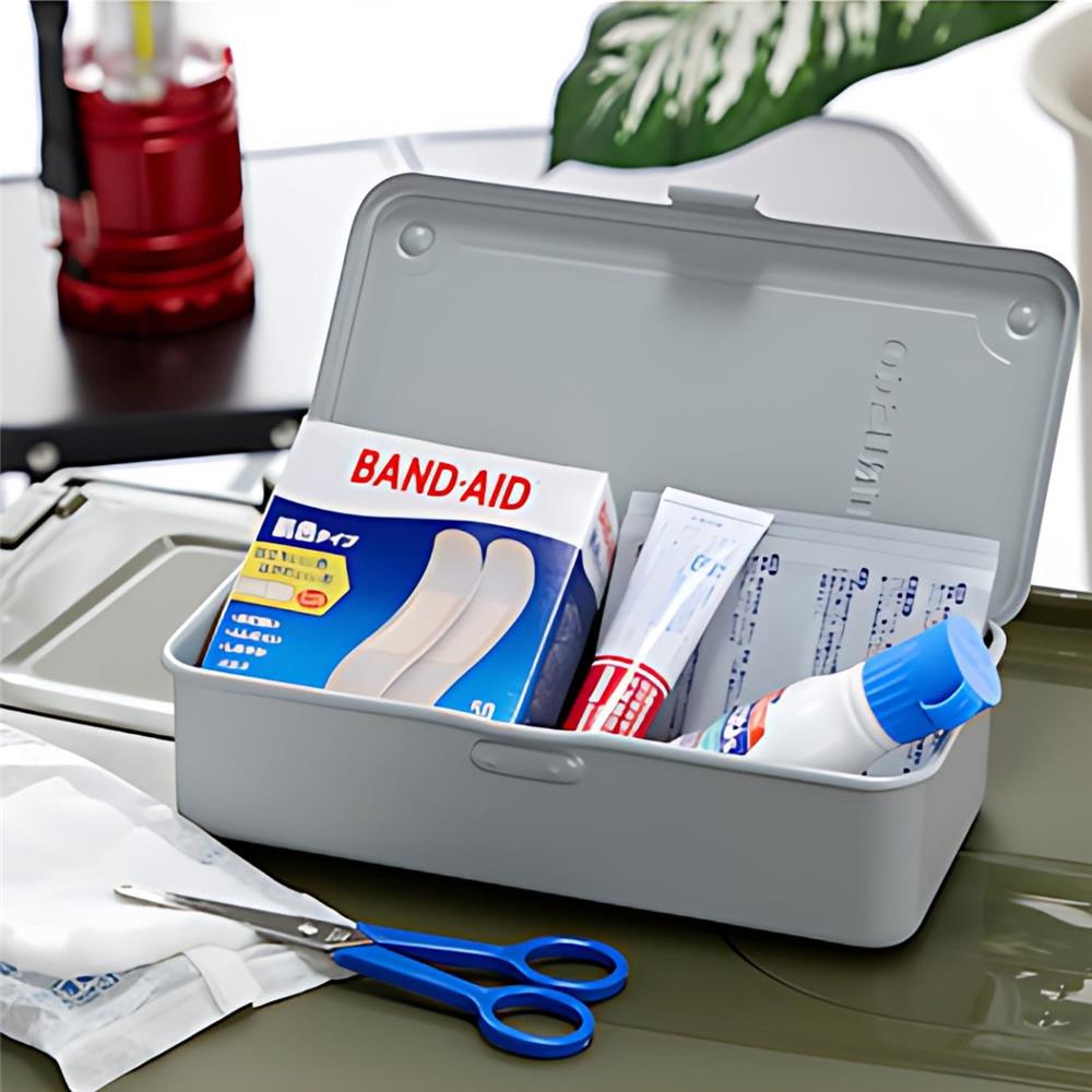 กล่องเครื่องมือเหล็ก 1 ช่อง TRUSCO T-190LG สีเทาอ่อน