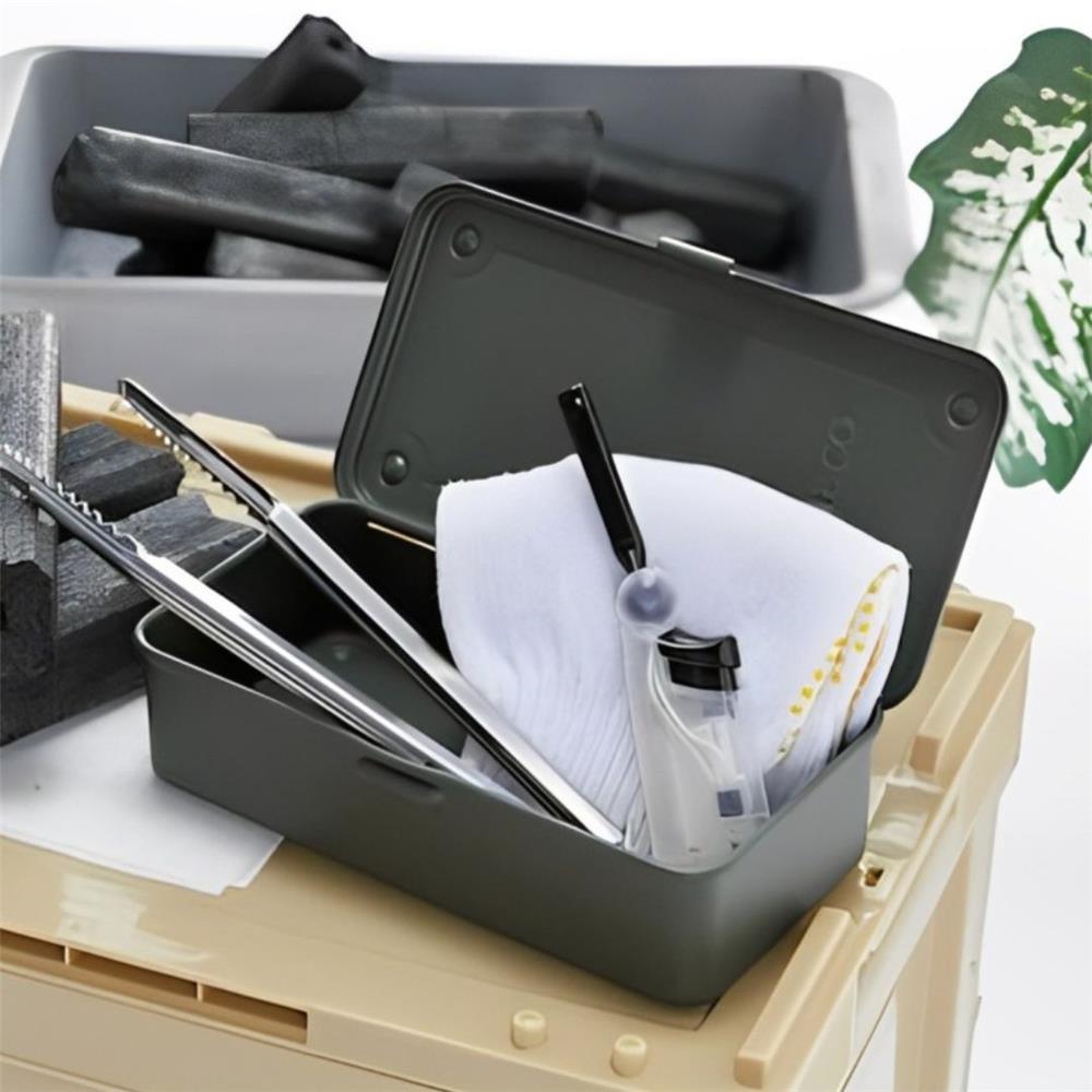 กล่องเครื่องมือเหล็ก 1 ช่อง TRUSCO T-190MOD สีเขียวมะกอก