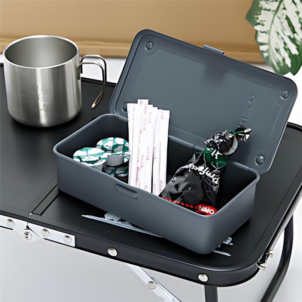 กล่องเครื่องมือเหล็ก 1 ช่อง TRUSCO T-190DG สีเทาเข้ม