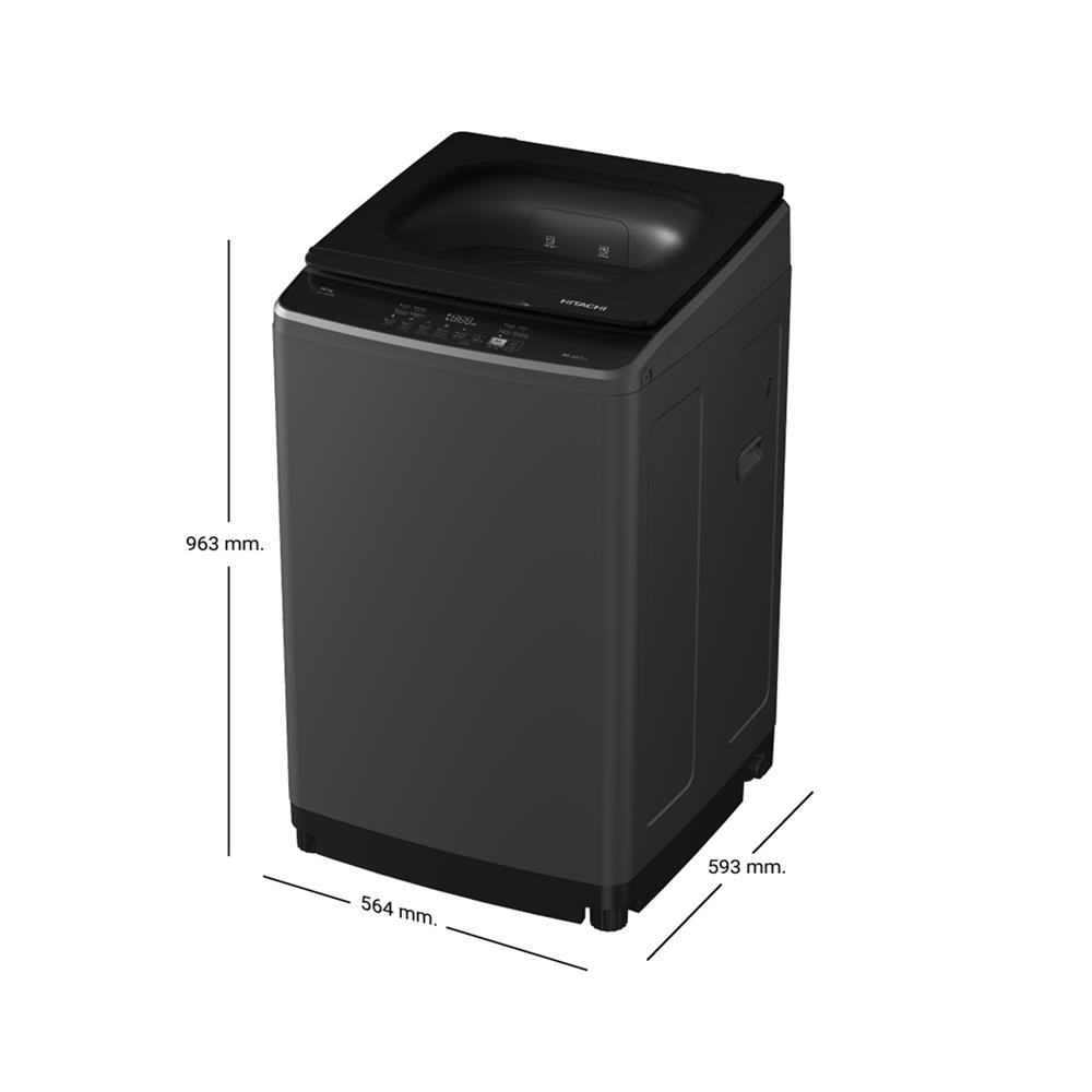 เครื่องซักผ้าฝาบน HITACHI LTL 10M00 GG 10 กก. สีเทา