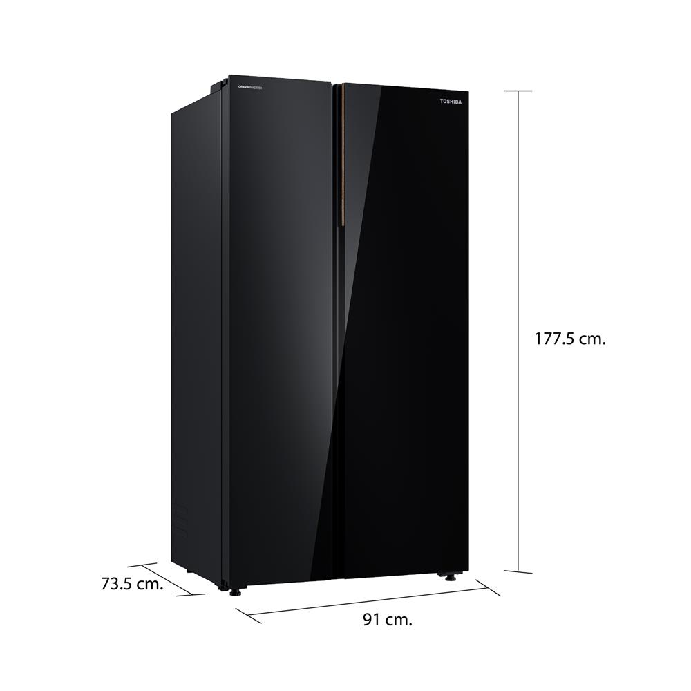 ตู้เย็น SIDE BY SIDE TOSHIBA GR-RS905WIA-PGTH(22) 25.1 คิว กระจกดำ
