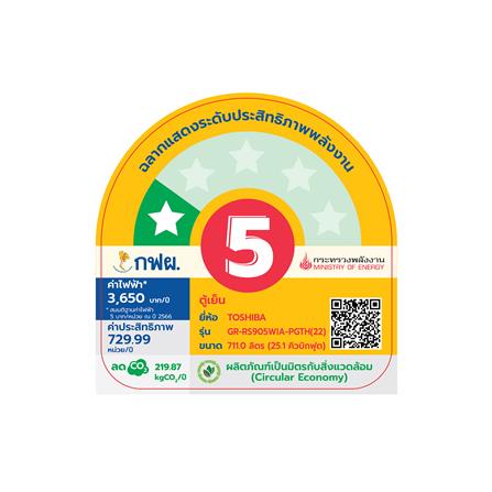 ตู้เย็น SIDE BY SIDE TOSHIBA GR-RS905WIA-PGTH(22) 25.1 คิว กระจกดำ_5