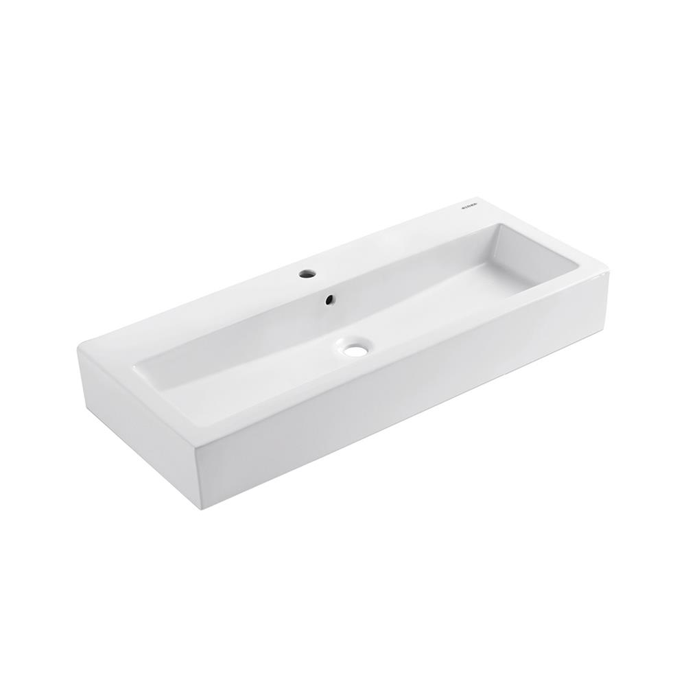 อ่างล้างหน้าวางบนเคาน์เตอร์ ESTHER ECW-05-211F-11 สีขาว