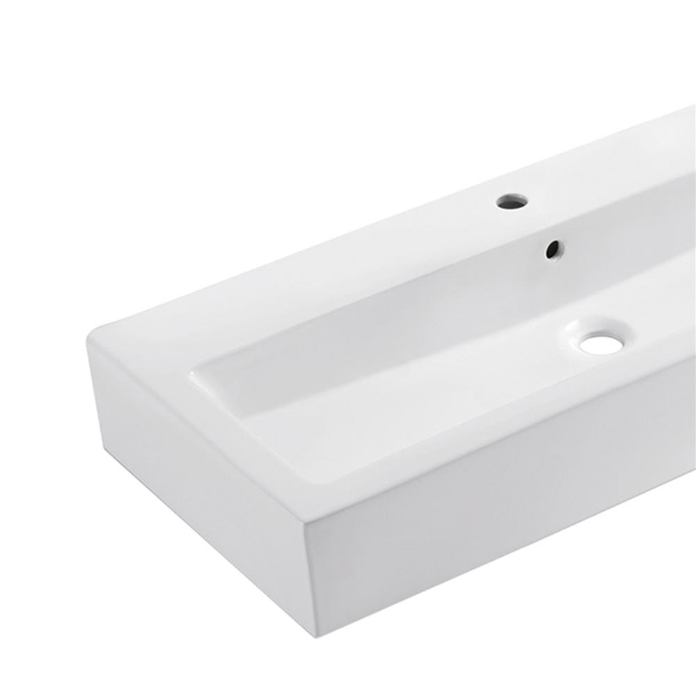 อ่างล้างหน้าวางบนเคาน์เตอร์ ESTHER ECW-05-211F-11 สีขาว