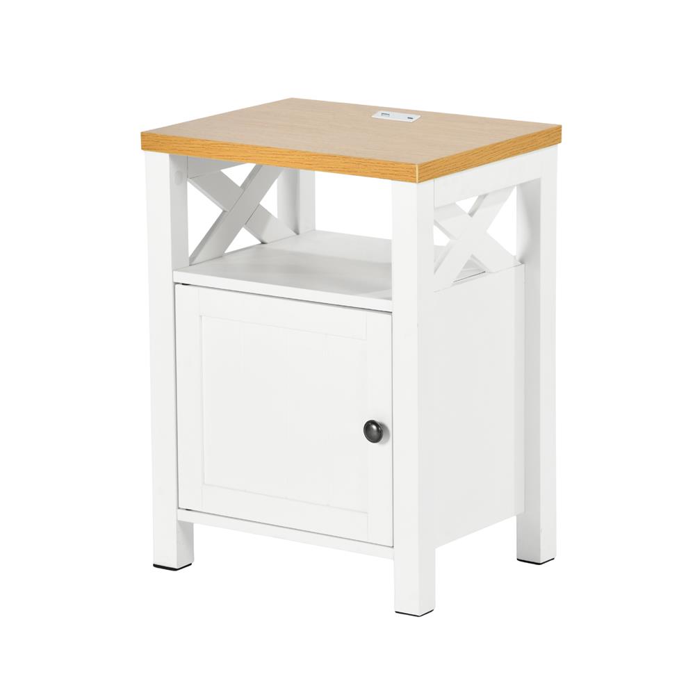 ตู้ข้างเตียง FURDINI FARM 45 ซม. สีขาว/ไม้