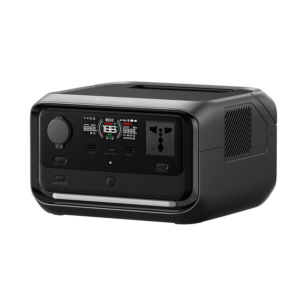 POWER BOX ECOFLOW RIVER 3 PLUS 600 วัตต์ สีดำ