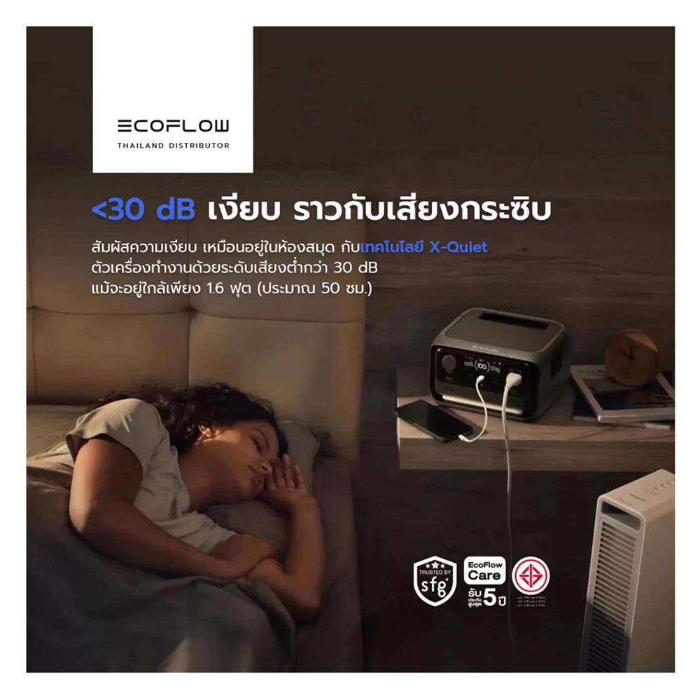 POWER BOX ECOFLOW RIVER 3 PLUS 600 วัตต์ สีดำ