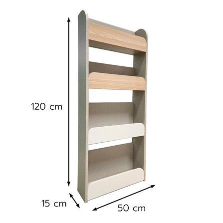 ชั้นวางหนังสือเด็ก FURDINI TORI 50 ซม. สี PINE OAK/ขาว_8