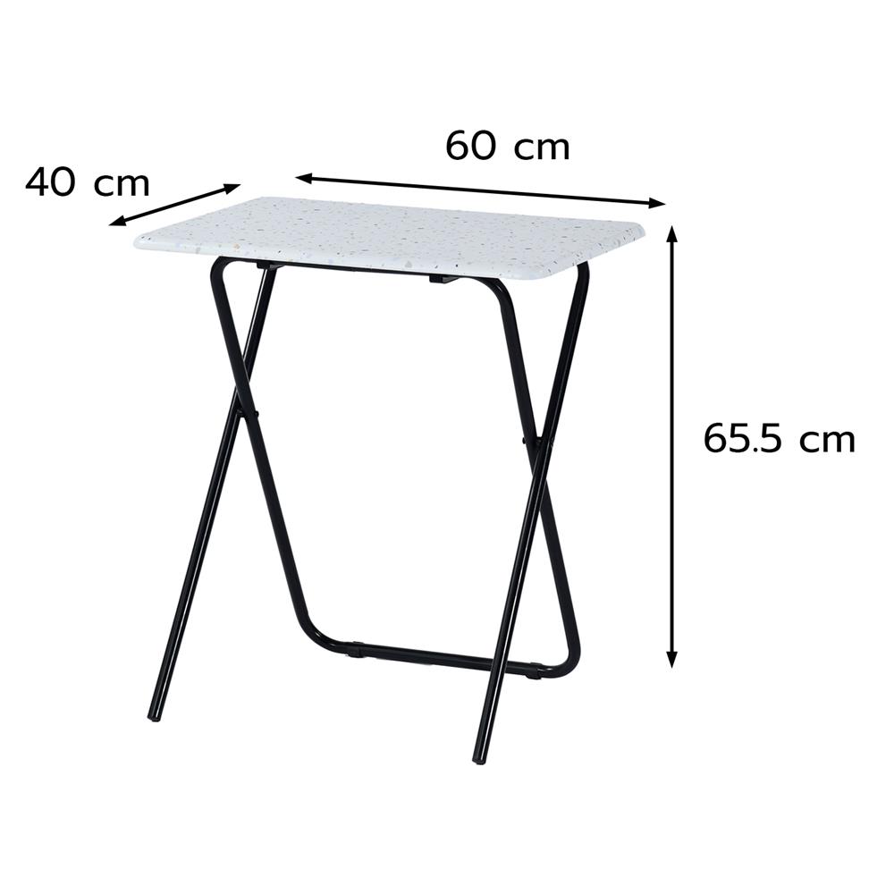 โต๊ะพับ FURDINI TERRAZZO PVC 60x40 ซม. สีเบจ