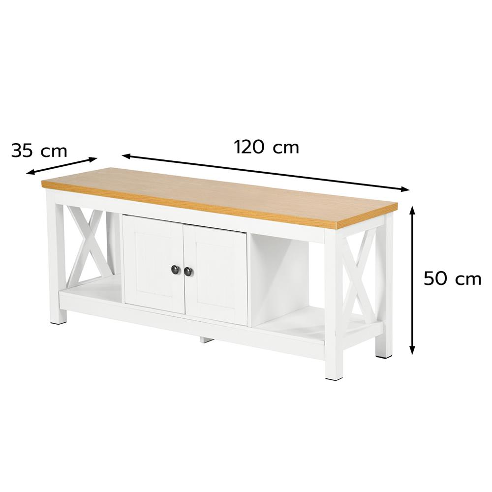 ตู้วางทีวี FURDINI FARM 120 ซม. สีขาว/ไม้